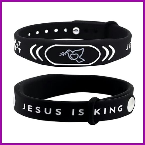 Daily Bible Verse Bracelets, Silicone, Waterproof, Unisex Inspirational Gifts - Picture 2 of 8